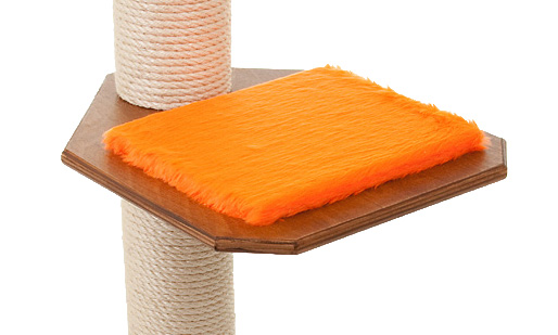 Holzfarbe: Mahagoni - Auflage: Orange